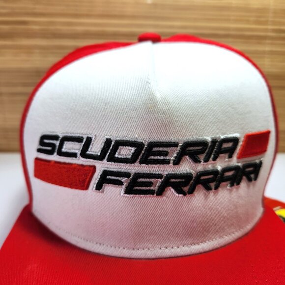 Scuderia Ferrari Hat Cap Kids Red White Official Licenced One Size Spell Out New - Picture 3 of 11